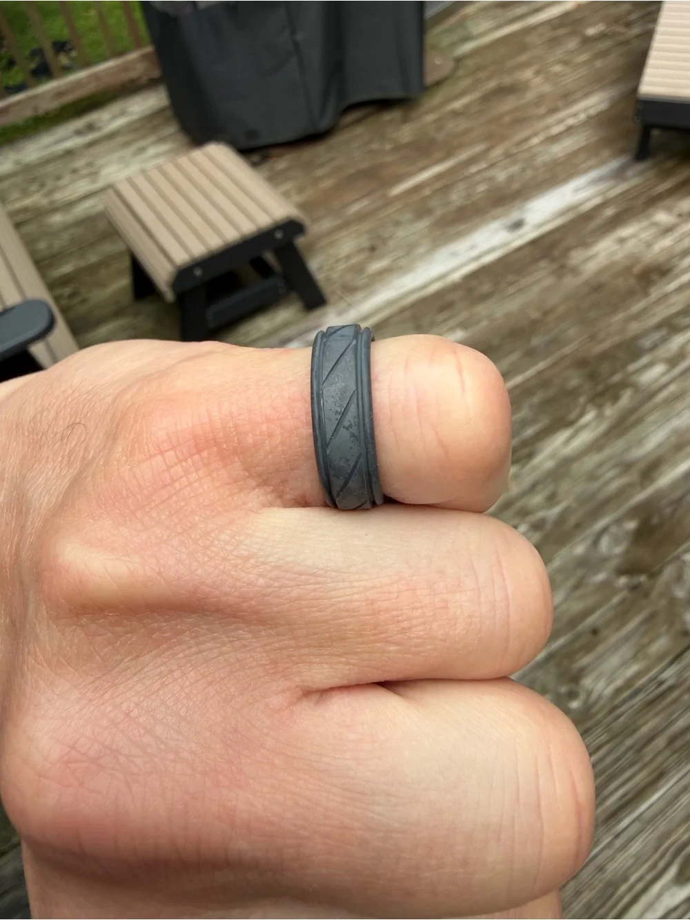 triton tc850 wedding band Tungsten Size 8.5 Metal detecting find